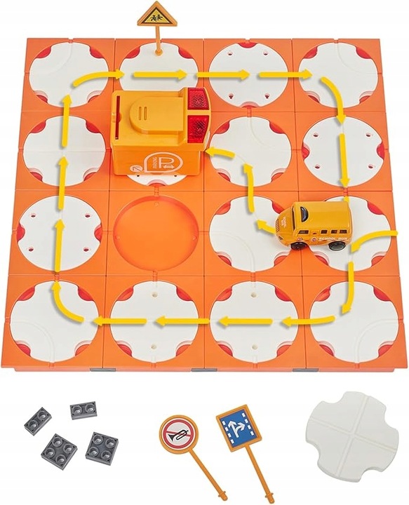Logická hra pre deti puzzle stavanie ciest hračkársky set školský autobus