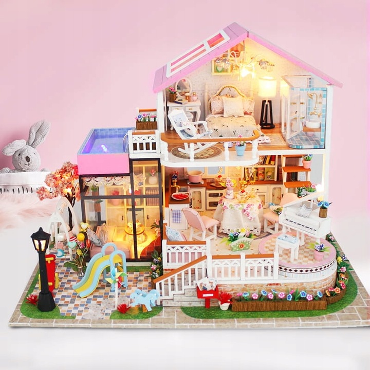 Miniatúrny domček Lukrové ráno Pre bábiky urob si sám DIY