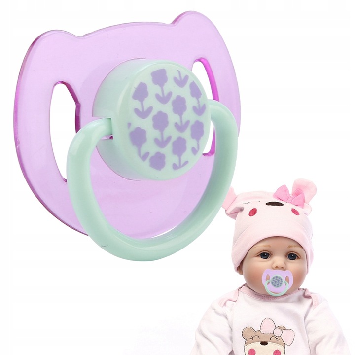 MAGNETICKÝ CUMLÍK HRAČKA PRE BÁBIKY REBORN BABY DOLL FIALOVÝ