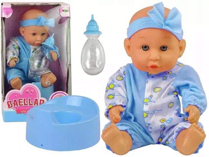 Modrá bábika 24 cm Leantoys