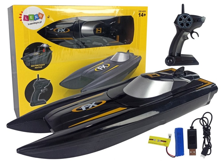 Motorový čln R/C 1:47 2,4G, dosah 50 m, 290 x 230 mm, Leantoys