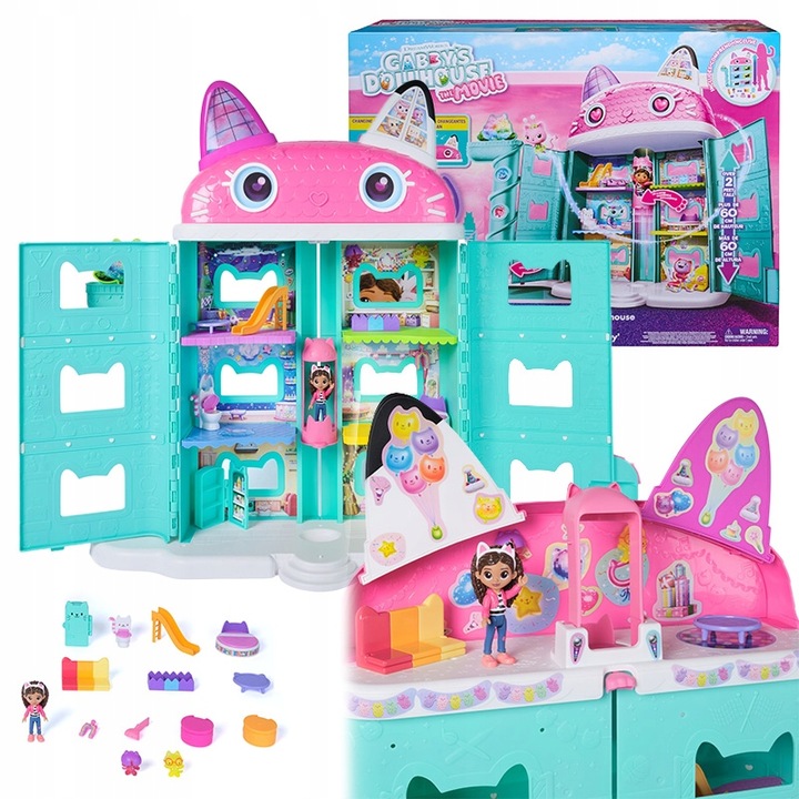 MAČACÍ DOMČEK GABI FILM VEĽKÝ DOMČEK S VÝŤAHOM + BÁBIKA GABI A PRÍSLUŠENSTVO