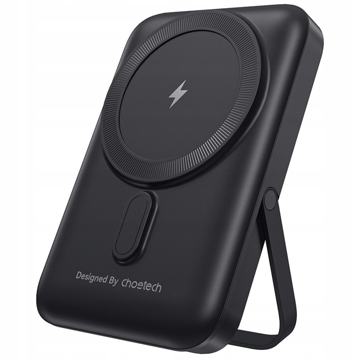 Magnetická powerbanka Choetech B743 10000mAh 20W PD s podstavcom (čierna)