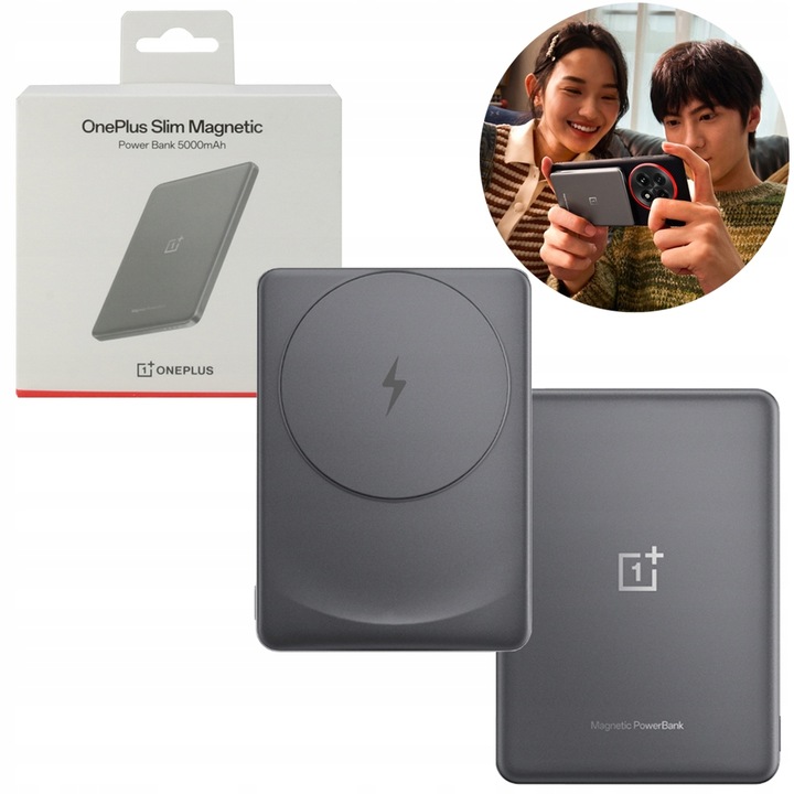 MAGNETICKÁ POWERBANKA ONEPLUS SLIM MAGNETICKÁ BATÉRIA 5000 mAh BEZDRÔTOVÁ