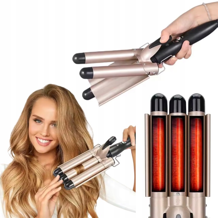 Multifunkčná kulma Forever Speed, keramická kulma na vlny a krepovanie