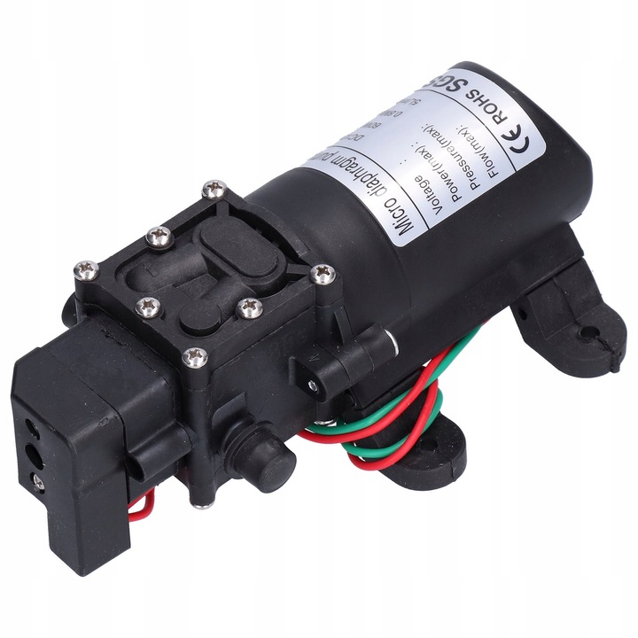 MEMBRÁNOVÁ TLAKOVÁ PUMPA NA VODU 12V 60W 0,8 MPA 5L/MIN
