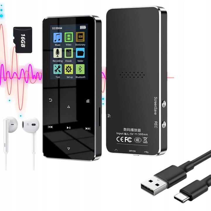 MP3 Bedee MP3 čierny 16 GB