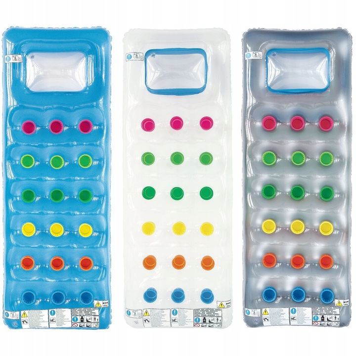 NAFUKOVACÍ PLÁŽOVÝ MATRAC SUNCLUB NA PLÁVANIE FAREBNÝ 190X70 CM