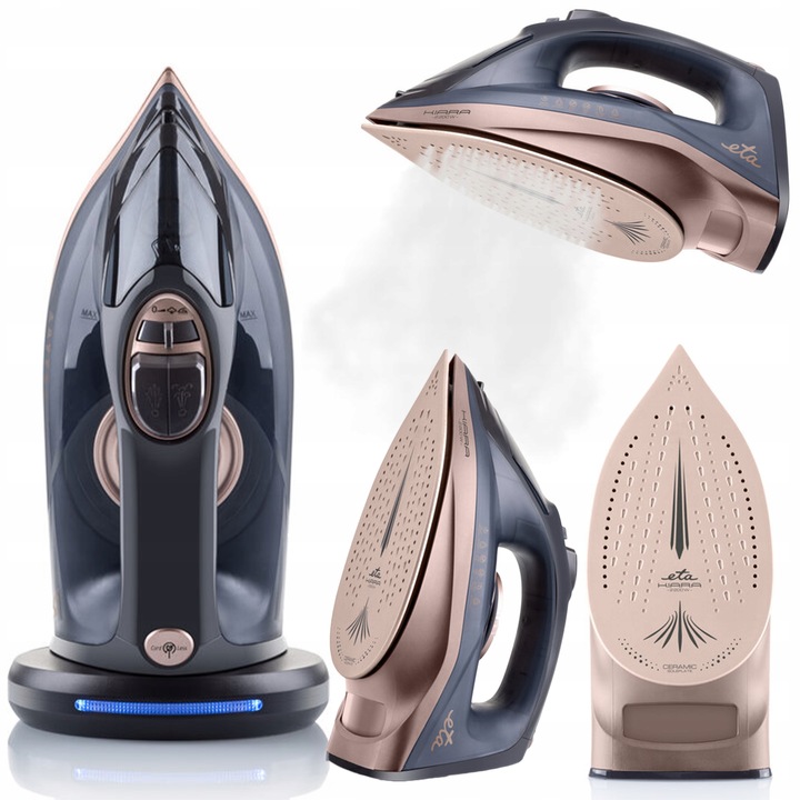 NAPAROVACIA ŽEHLIČKA ETA Kiara BEZDRÔTOVÁ keramická žehliaca plocha DRIP STOP 2200W ZĽAVA