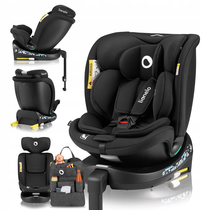 Otočná autosedačka s 360° základňou ISOFIX 40-150cm Lionelo Navy i-Size