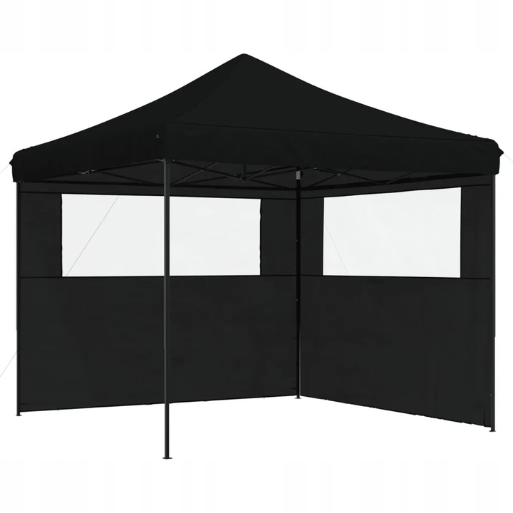 Pop-up párty stan s 2 stenami, čierny
