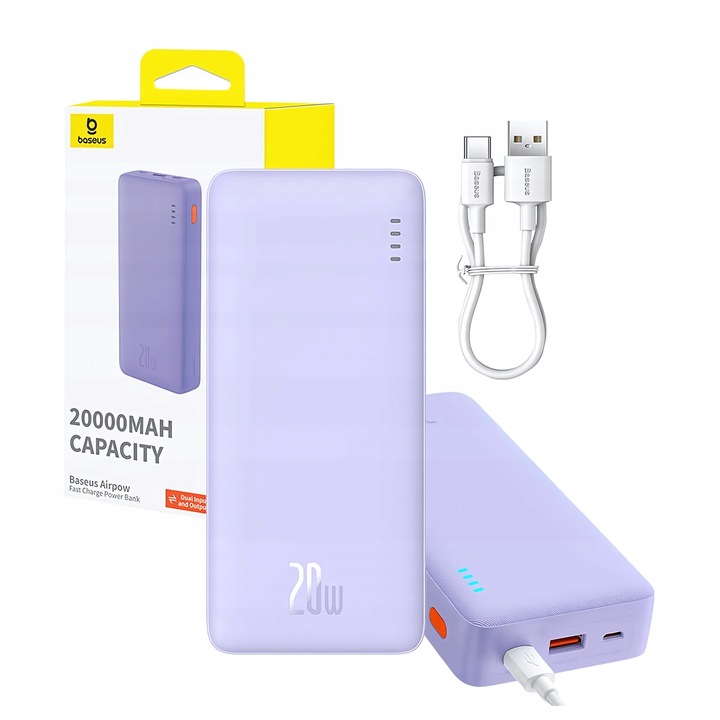Powerbanka Baseus 20000 mAh fialová VÝPREDAJ