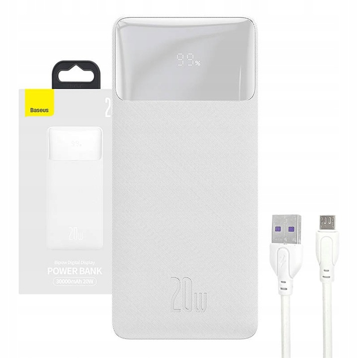 Powerbanka Baseus 30000 mAh biela