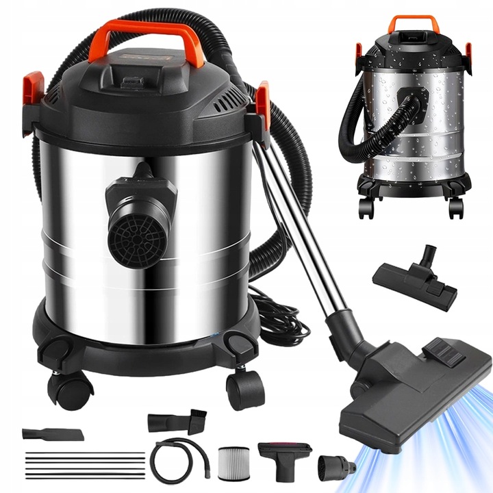 PRIEMYSELNÝ BEZVRECKOVÝ VYSÁVAČ NA POPEĽ, KAMENNÚ DRVINU, MULTIFUNKČNÝ 2000W S FUNKCIOU FÚKANIA AKCIA