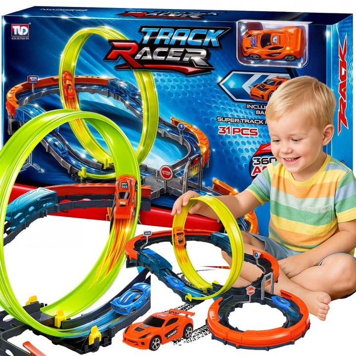 Pretekárska autodráha Slučka pre autíčka 230 cm 3l+