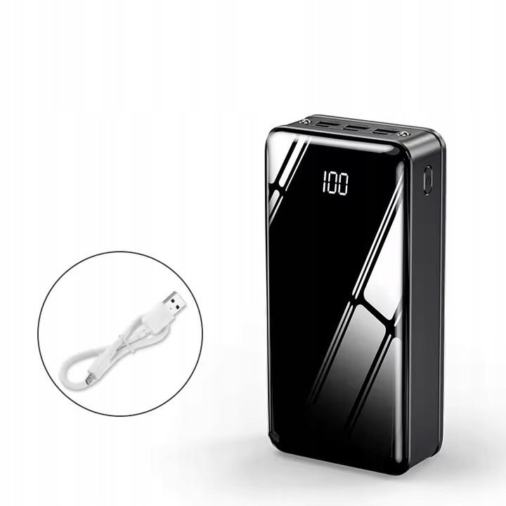 Powerbank 50000 mAh Super výkonný LED ZRKADLOVÝ DISPLEJ ZĽAVA