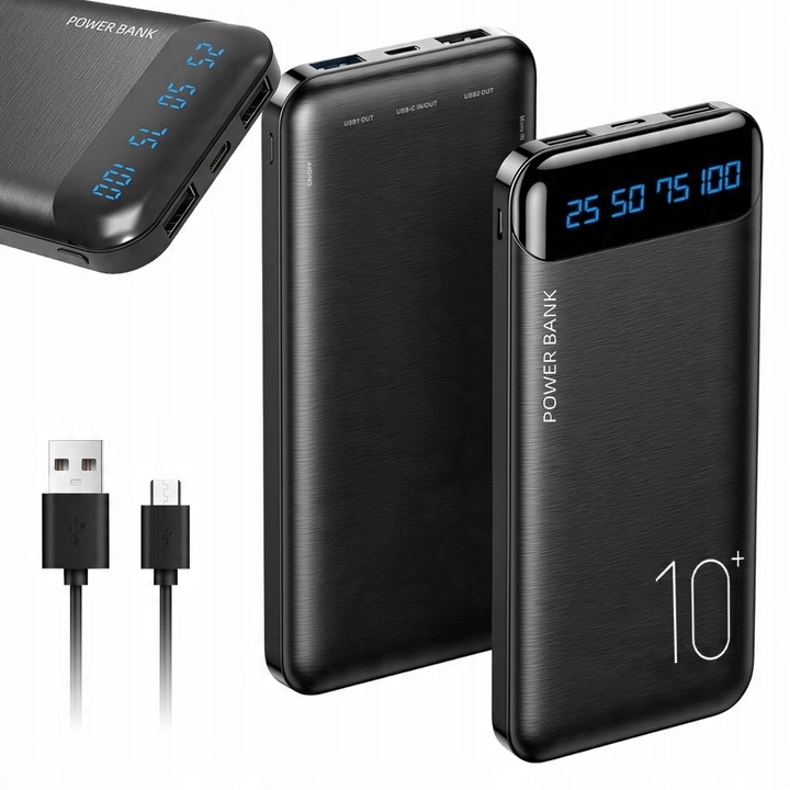 Powerbanka 10000 mAh POWER BANK USB, USB-C rýchle nabíjanie
