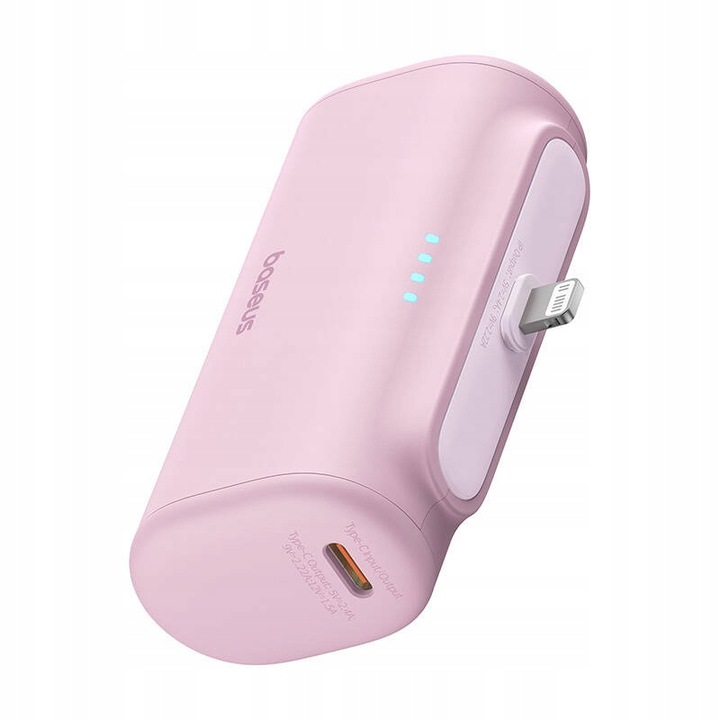 Powerbanka OS-Baseus Compact IP 5000 mAh 20 W (ružová)