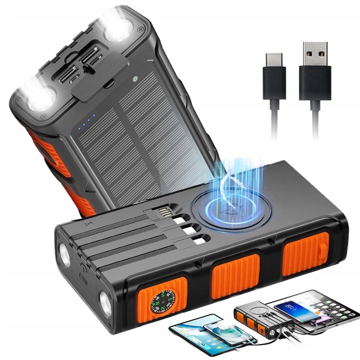POWERBANK NABÍJAČKA 30000 mAh 2xUSB BATERKA + KOMPAS
