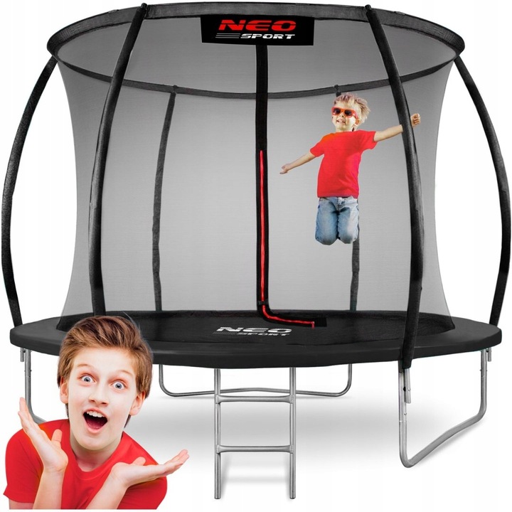Profilovaná záhradná trampolína 10ft/312cm s vnútornou sieťou Neo-Sport najlacnejšie