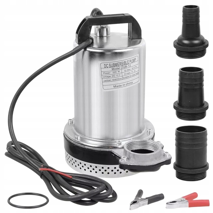 PONORNÁ PUMPA 12V 8000 L/H NA ŠPINAVÚ VODU DO ZÁHRADY A STAVEBNÍCTVA ZĽAVA