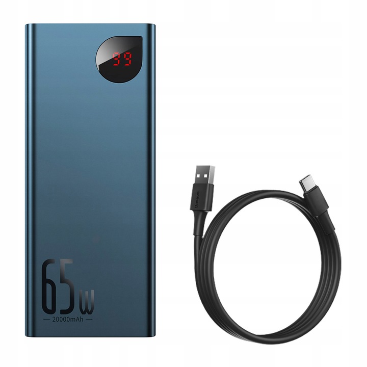 Powerbanka Baseus Adaman Metal 20000mAh, PD, QC 3.0, 65W, 2xUSB + USB-C + mi