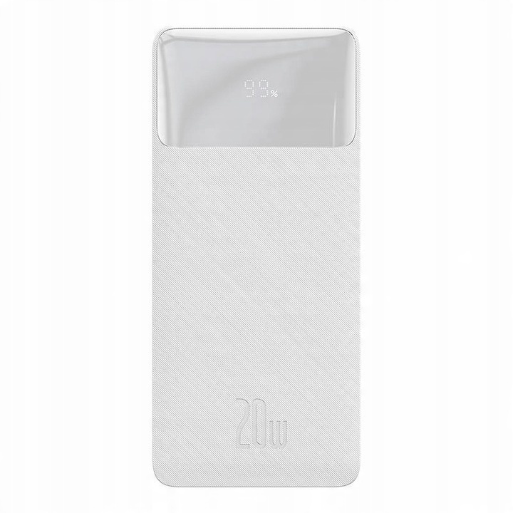 Powerbanka Baseus Bipow 10000 mAh 2x USB / USB-C / microUSB 20W PD Biela