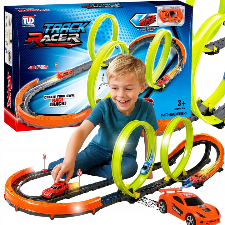 Pretekárska Dráha 4 metre Slučka na autíčka Autíčka 372 cm 3l+