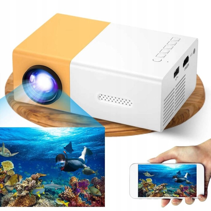 PROJEKTOR LCD TFT 16:9 FULL HD 1920×1080 USB 110-240 V PRENOSNÝ