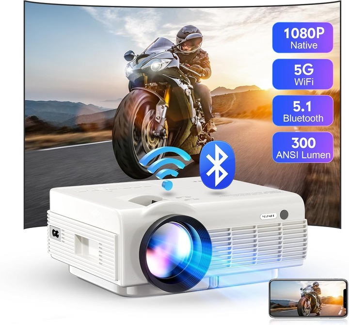 Projektor Yezmek V7 LED 1080P Full HD 12000 l 4k/tvbox/android/ps5
