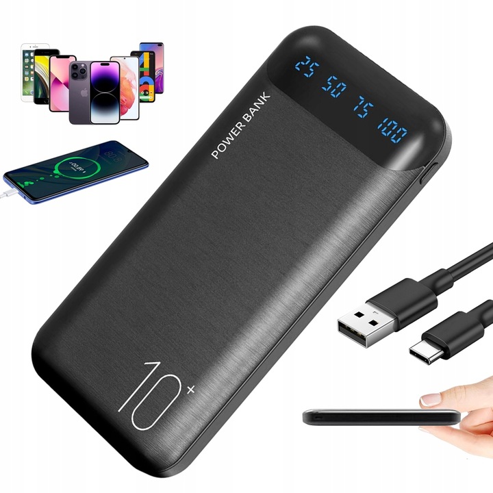 POWERBANK POWER BANK ULTRATENKÝ DIGITÁLNY DISPLEJ USB-C VÝKONNÝ 10000mah
