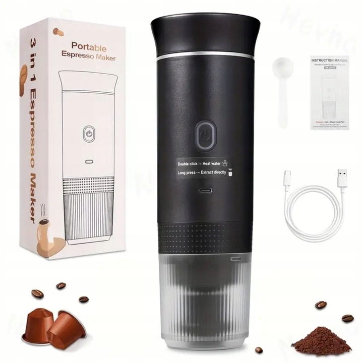 PRENOSNÝ MINI ESPRESSO KÁVOVAR OVLÁDANÝ RUČNE - IDEÁLNY PARTNER NA CESTY