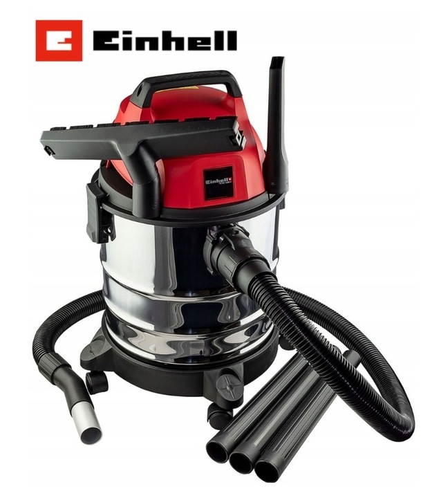 PRIEMYSELNÝ VYSÁVAČ EINHELL 1250 W 20 L SUCHÁ A MOKRÁ UŠĽACHTILÁ OCEĽ