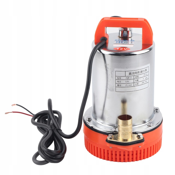 PONORNÁ PUMPA NA ŠPINAVÚ VODU DC 12V