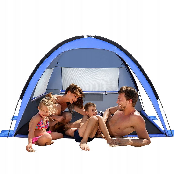 RODZINNY NAMIOT PODRÓŻNY: SKŁADANY NAMIOT KEMPING 200X145CM