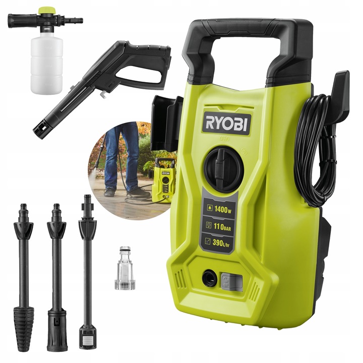 RYOBI TLAKOVÁ UMÝVAČKA 110bar 1400W RY110PWA