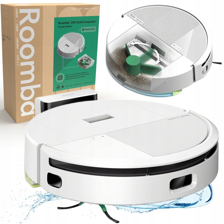 Robotický vysávač iRobot Roomba 205 DustCompactor Combo biely