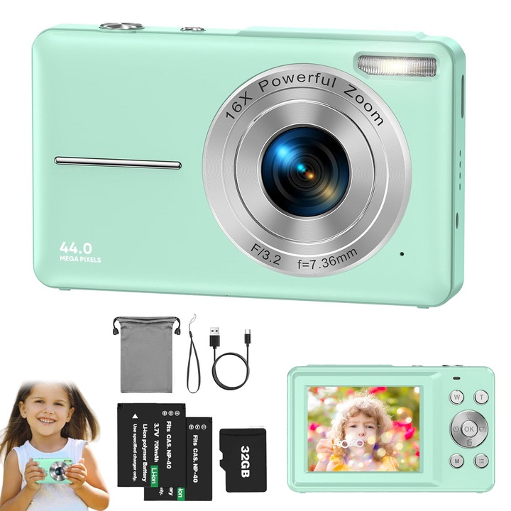 RETRO DIGITÁLNY FOTOAPARÁT 1080P S AUTOMATICKÝM ZAOSTROVANÍM, 2.4