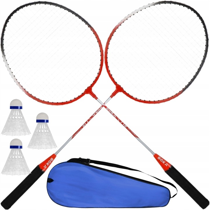 SADA NA BADMINTON RAKETY KOŠÍKY 3 KS OBAL