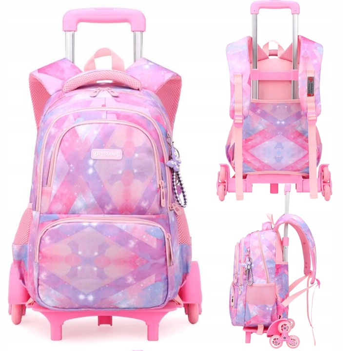 ŠKOLSKÁ TAŠKA NA KOLIESKACH ROŠT PRE DIEVČA PRIESTRANNÁ KL. 1-3 LACNÉ