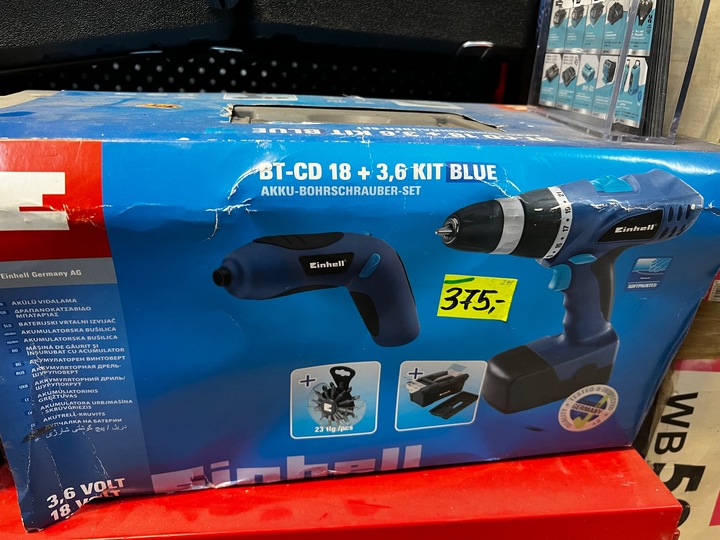 Sada Vŕtačka - skrutkovač Einhell BT-CD 18V + skrutkovač Einhell