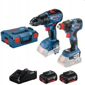 SET VŔTAČKA RÁZOVÝ UŤAHOVÁK 18V 2X 4.0AH AKU L-BOXX BOSCH VÝPREDAJ