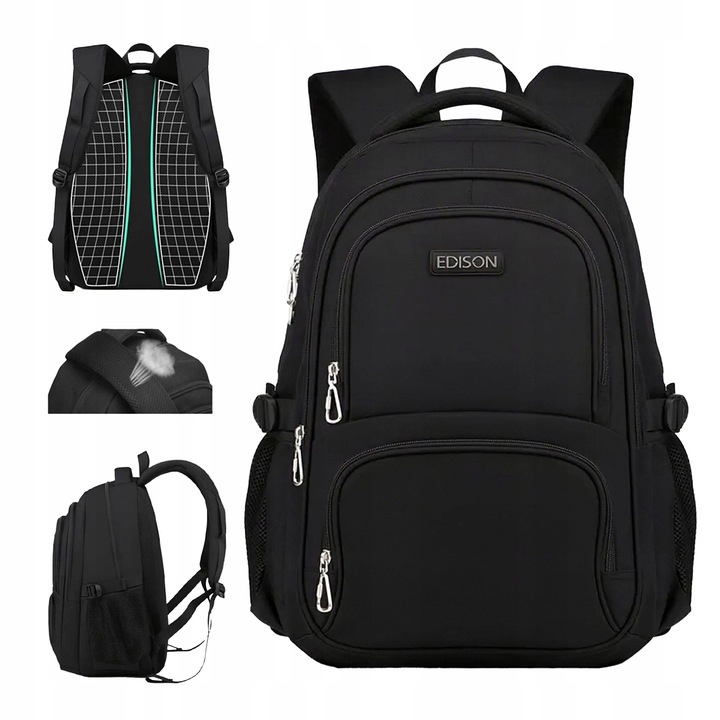 ŠKOLSKÝ BATOH PRE MLÁDEŽ DO ŠKOLY VIACKOMOROVÝ PRE CHLAPCA 30 L EDISON