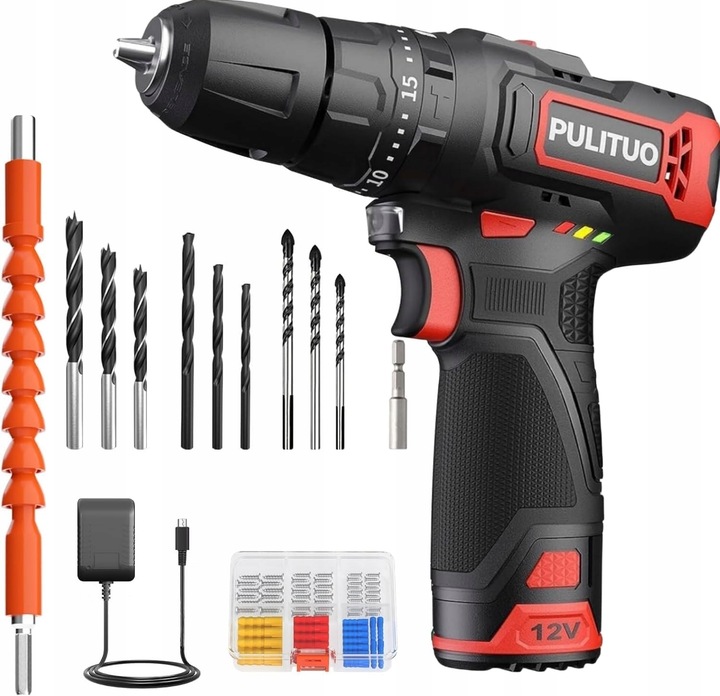 SKRUTKOVAČ PULITUO 12V AKUMULÁTOROVÉ NAPÁJANIE S BATÉRIOU