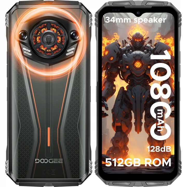 Smartfón DooGee S Punk Pro 20 GB / 512 GB 4G (LTE) oranžový
