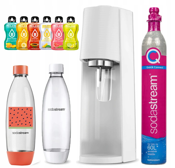 Sodastream Terra Biela 2 fľaše FUSE a JET + bolero nápoje