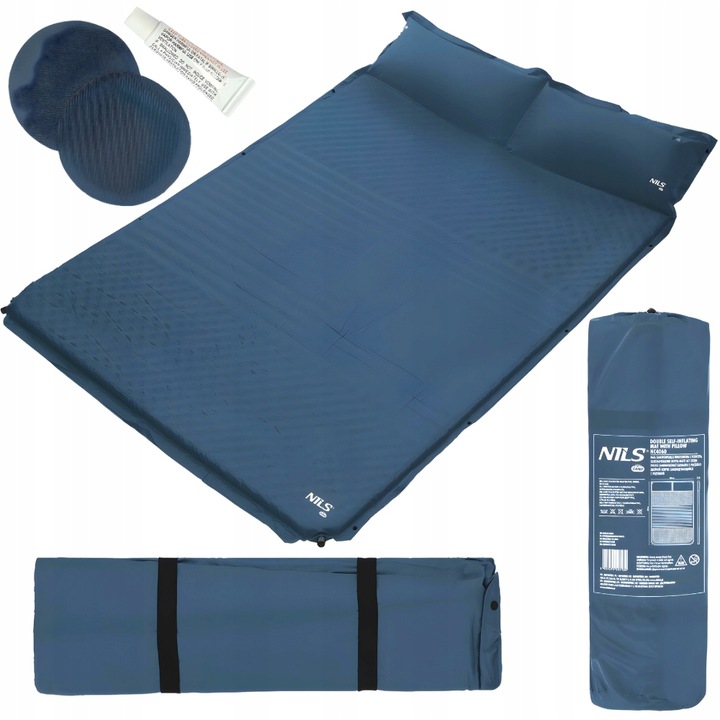 Samonafukovacia podložka Matrac Dvojmiestna karimatka s vankúšom 186x130x3 cm