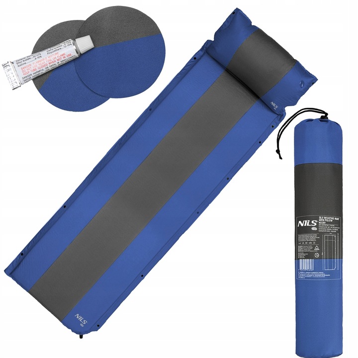 SAMOPOMPOVACIA PODLOŽKA NA MATRAC KARIMATKA NA SPANIE S PODUŠKOU POŤAH 193 cm