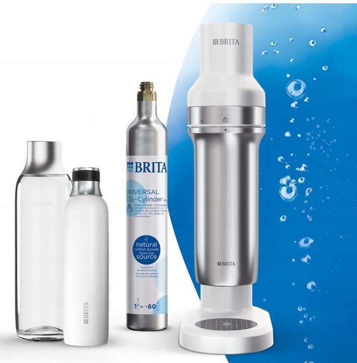 Saturátor na perlivú vodu Brita sodaTRIO s dvoma fľašami 0,5 / 0,84L