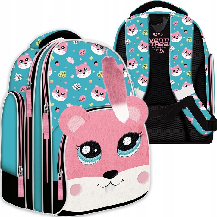 Školský batoh viackomorový Bambino VEVERIČKA 22 l 3703 PLYŠOVÝ CHLADIČ